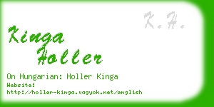 kinga holler business card